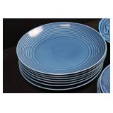Blue Stoneware Dinnerware Mixed Lot of 16