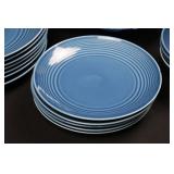 Blue Stoneware Dinnerware Mixed Lot of 16