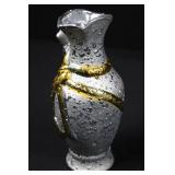 Pair of Silver and Gold Decorative Vases ~8"