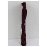 Bella Burg Burgundy Lace-Up Over-The-Knee Boots Size 8