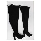 Black Knee High Boots Size 7.5 W