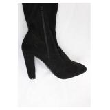 Black Knee High Boots Size 7.5 W