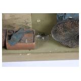 Mixed Folk Art Shadowbox With Fishing Motifs