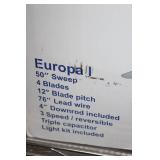 Rp Lighting & Fans Europa Ii 50" Ceiling Fan With Light Kit
