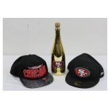 San Francisco 49ers & Chicago Bears Hats With Mano