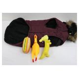 Dog Whisperer Dog Coat & 3 Dog Toys Mixed Lot