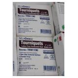 Medical Supply Mixed Lot: 3m Micropore, MediChoice Tourniquets & Woven Gauze Sponges