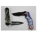 Elite Edge & Day Zero Survival Folding Pocket Knives (Lot of 2)