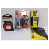 Hyper Tough Tape Measure, Crescent Chalk Reel & Stanley FatMax Stud Sensor (Lot of 3)