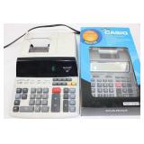 Sharp El-1197pi & Casio Hr-100tm Plus Printing Calculator Mixed Lot (opened one was tested)