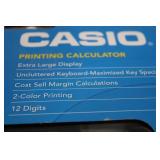Sharp El-1197pi & Casio Hr-100tm Plus Printing Calculator Mixed Lot (opened one was tested)