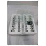 Glass Chess & Checkers Set With Board - Complete 2.25in King