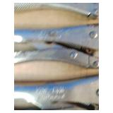 These are Irwin Vise-Grip locking pliers in various sizes.