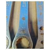 Snap On  Double box-end ratcheting wrenches.