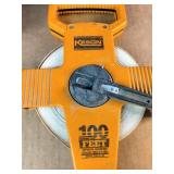 Black & Decker Cord Winder, Keson Long Tape Measure, and Fish Tape Reel