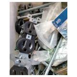 Collection of miscellaneous electrical and hardware components