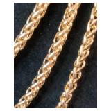 Brand New (3) 27" Gold Tone Rope Necklaces