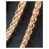 Brand New (3) 27" Gold Tone Rope Necklaces