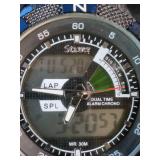 Stauer Sport Hybrid Watch with a stainless steel and silicone strap