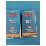 These CCI brand .22 LR cartridges are designed for low-noise shooting