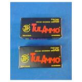 Two boxes of TulAmmo 9mm Luger ammunition