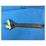 This is a vintage Thorsen 18-inch adjustable wrench, model 56738.