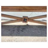 Dining Bench in a reclaimed barnwood finish