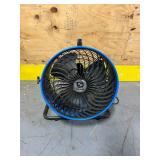 Strongway 18in. Turbo Tilt Direct Drive 3-Speed Floor Fan, 3800 CFM, 1/10 HP MSRP $130 (missing knob)