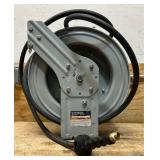 Klutch Auto-Rewind Air Hose Reel with 1/2in. x 50ft. Rubber Hose, 300 PSI #73429 Msrp $149.99