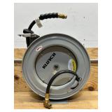 Klutch Auto-Rewind Air Hose Reel with 1/2in. x 50ft. Rubber Hose, 300 PSI
