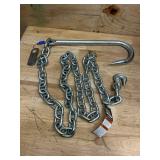 Ultra-Tow 3/8in. x 80in. Tow Chain with 15in. Grabhook, G30, 2650-Lb. Working Load, 80in.L, Carbon Steel