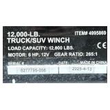 Ultra-Tow 12 Volt DC-Powered Off-Road Vehicle Winch, 12,000-Lb. Capacity, Galvanized Wire Rope $389.99