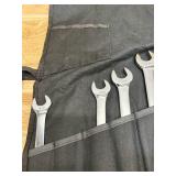 GearWrench 15-Piece Long Pattern Combination SAE Wrench Set   12-Point, Alloy Steel, Tool Roll Included MSRP $199 (missing 6)