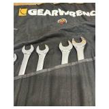 GearWrench 15-Piece Long Pattern Combination SAE Wrench Set   12-Point, Alloy Steel, Tool Roll Included MSRP $199 (missing 6)