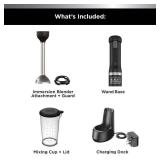 BLACK+DECKER 5-Speed 220-Watt Immersion Blender with Accessory Jar (Black)