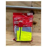 Small/Medium Yellow Class 3 High Visibility Safety Vest with 10-Pockets and Sleeves