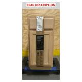 Hampton Bay Recessed Panel 15 in. W   24 in. D   34.5 in. H Assembled Base Kitchen Cabinet in Unfinished Msrp $105.00