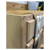 Hampton Bay Recessed Panel 15 in. W   24 in. D   34.5 in. H Assembled Base Kitchen Cabinet in Unfinished Msrp $105.00 (slight damage, lot of 2)