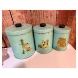 1950s Blue Magic canisters, commonly referred to as "Krispy Kans"