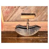Vintage Double Blade Mezzaluna Herb Chopper w/ Wood Handle