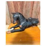 Vintage Doberman Pinscher Figurine – Black & Tan Reclining Dog Statue