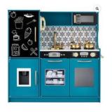 New Best Choice Products Pretend Play Kitchen Wooden Toy Set for Kids w/ Telephone, Utensils, Oven, Microwave