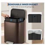 New Trash Can 5.3 gal Stainless Steel Garbage Can with Soft Close Lid Foot Pedal