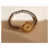 Vintage Timex Women’s Watch Gold Tone Mechanical Wristwatch Stretch Expansion Band