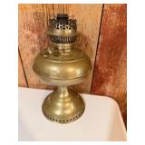 Brass Oil Lamp Base w/ Burner | Vintage Kerosene Hurricane Lamp | Decor Collectible
