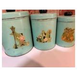 1950s Blue Magic canisters, commonly referred to as "Krispy Kans"
