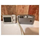 Pentax IQZoom 130M 35mm point-and-shoot film camera &Kodak EasyShare digital camera, likely the C913 model