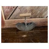 Vintage Double Blade Mezzaluna Herb Chopper w/ Wood Handle