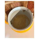 Vintage Metal Yellow Tea Kettle