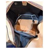 Vintage AMF Blue Sparkle Bowling Ball & Retro Carrying Bag Set – Mid Century Bowling Collectible